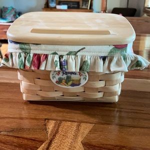 Longaberger Recipe Basket with Liners (1998)